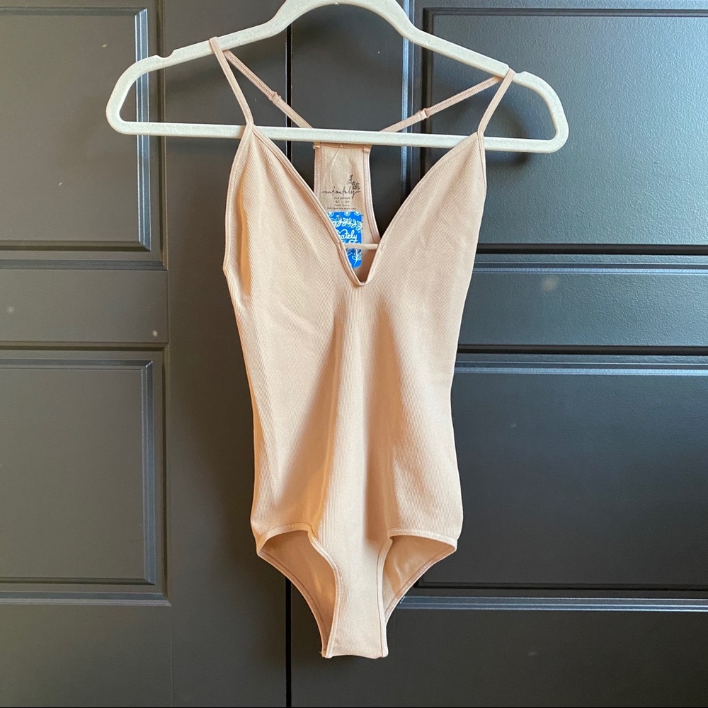 Nude Bodysuit with Key Hole & Adjustable Straps